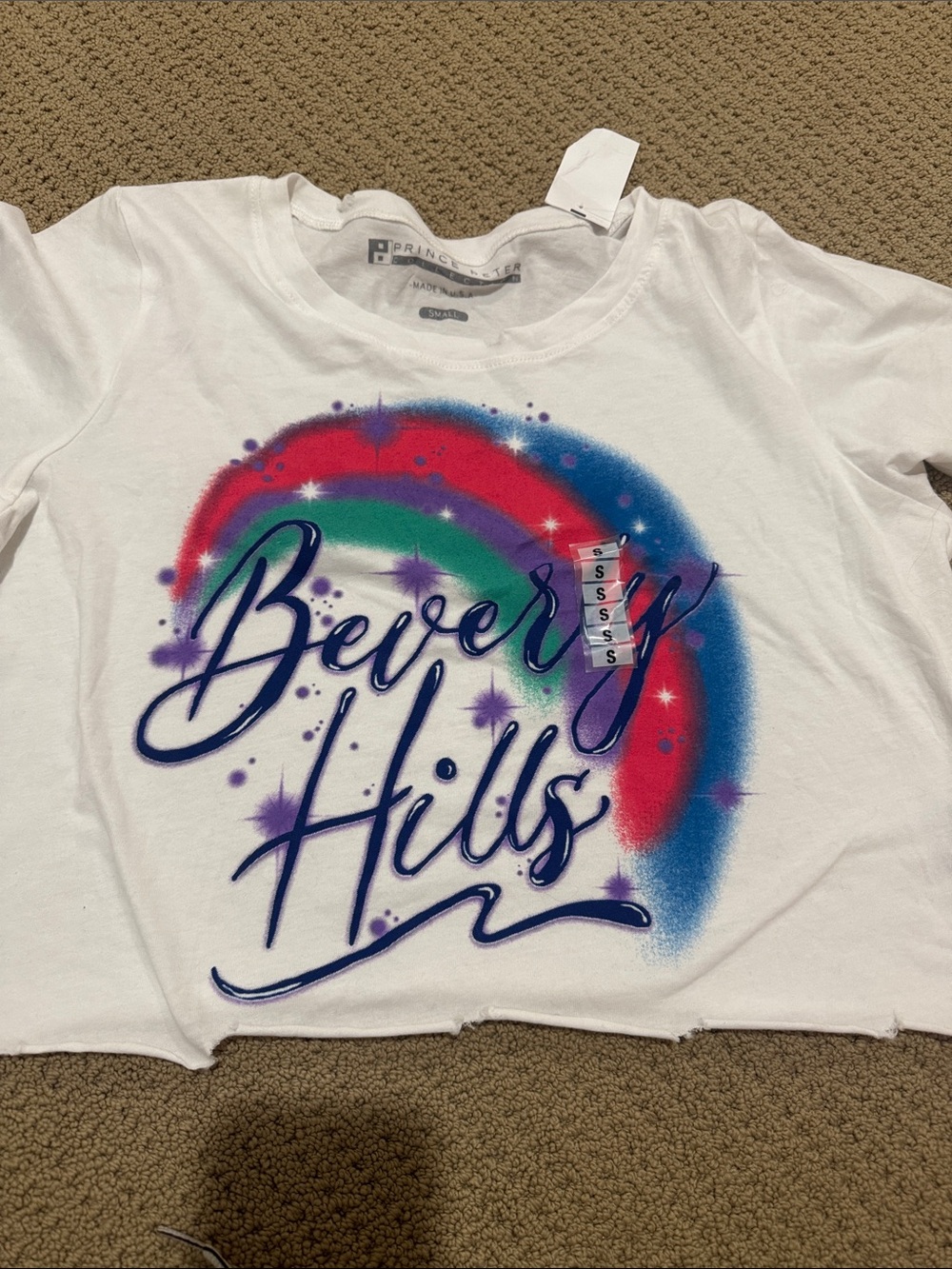 Prince Peter Collection White Beverly Hills Tshirt- brand new
